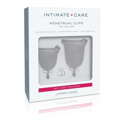 Набор из 2 прозрачных менструальных чаш Intimate Care Menstrual Cups